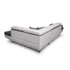 Canapé d'angle convertible 5 places microfibre et simili Angle Droit RIO (Gris, blanc)