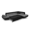 Cabrio-Ecksofa 5 Plätze Mikrofaser und Imitation Right Angle RIO (Grau, schwarz) mit assoziieren Sofas und umwandelbare Sofas mi