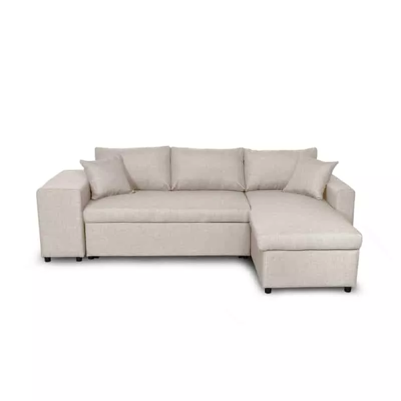 Corner sofa convertible fabric Niche left BENTO (Beige) to associate with Weatherproof Garden Convertible Sofas and Sofas