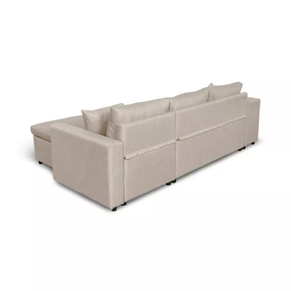 Corner sofa convertible fabric Niche left BENTO (Beige) to associate with Practical And Robust Folding Sofas And Convertible Sof