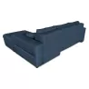 Canapé d'angle convertible 4 places tissu Angle Droit BOND (Bleu pétrole)