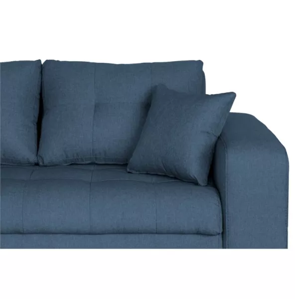 Convertible corner sofa 4 places fabric Left Corner BOND (Petrol blue) to associate with Sofas And Convertible Sofas With Armres