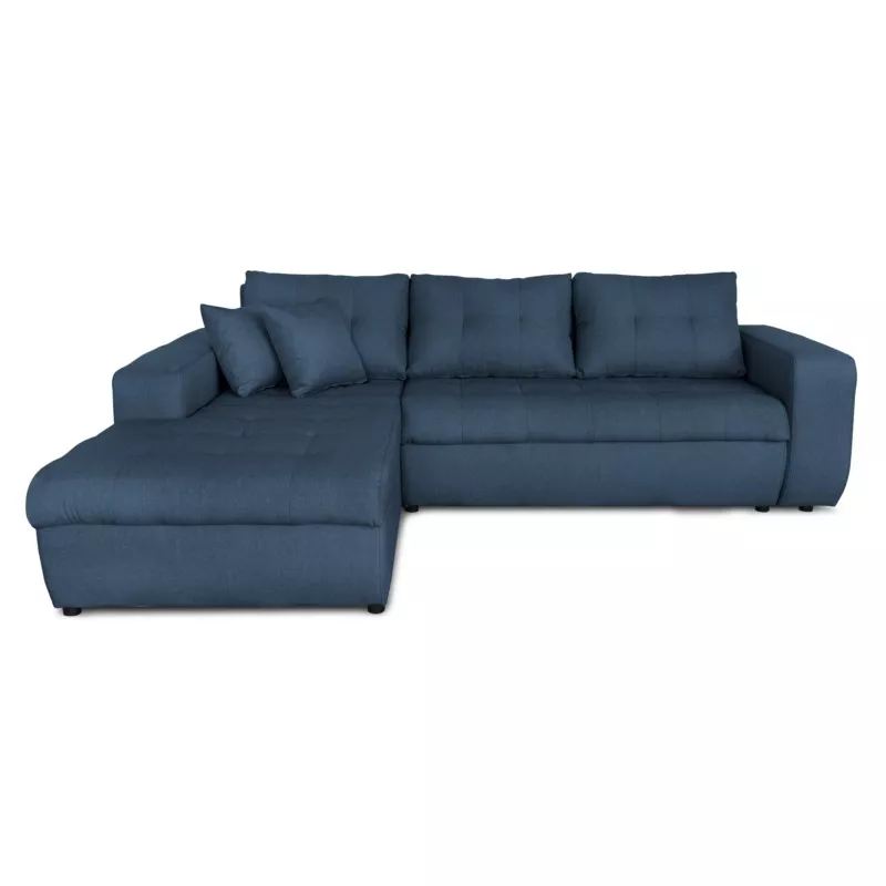 Convertible corner sofa 4 places fabric Left Corner BOND (Petrol blue) to associate with Sofas And Convertible Sofas With Armres