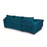 Canapé d'angle convertible 3 places tissu AMARO (Bleu pétrole)