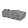 Canapé d'angle convertible 3 places tissu AMARO (Gris clair)