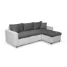 3-Sitzer Cabrio Ecksofa Imitation und Mikrofaser AMARO (Grau, weiß) mit assoziieren Industrielle Cabrio-Sofas und Sofas aus Meta