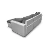 3-seater convertible corner sofa imitation and microfiber AMARO (Grey, white) to associate with Practical And Robust Folding Sof