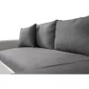 3-seater convertible corner sofa imitation and microfiber AMARO (Grey, white) to associate with Sofas and Convertible Sofas Upho