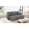 Corner sofa 3 places convertible microfiber AMARO (Grey) to associate with Rattan Sofas and Convertible Sofas for Natural Style