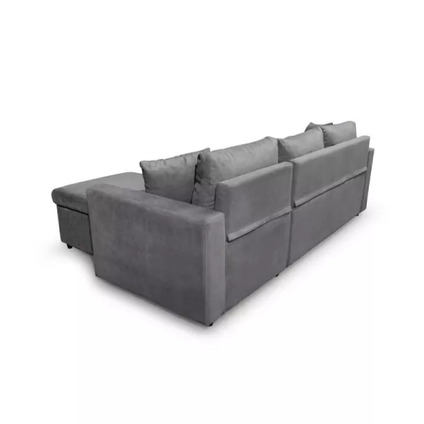 Corner sofa 3 places convertible microfiber AMARO (Grey) to associate with High Quality Solid Wood Sofas and Convertible Sofas