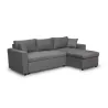 Corner sofa 3 places convertible microfiber AMARO (Grey) to associate with Practical And Robust Folding Sofas And Convertible So