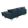 Scandinavian corner sofa convertible 4 places fabric CHOVIN (Petrol blue) to associate with Industrial Convertible Sofas and Sof