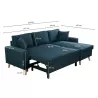 Scandinavian corner sofa convertible 4 places fabric CHOVIN (Petrol blue) to associate with Vintage Sofas and Convertible Sofas 