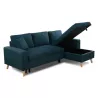 Scandinavian corner sofa convertible 4 places fabric CHOVIN (Petrol blue) to associate with Stackable Sofas and Convertible Sofa