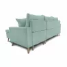 Scandinavian corner sofa convertible 4 places fabric CHOVIN (Light blue) to associate with Contemporary Leather Sofas and Conver