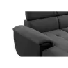 Panoramic sofa bed 6 places fabric and imitation PARMA (Grey, black) to associate with Modern Sofas And Convertible Sofas For A 