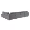 Canapé d'angle convertible 6 places tissu Angle Droit PARMA (Gris)