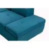 Canapé d'angle convertible 6 places tissu Angle Droit PARMA (Bleu)