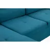 Canapé d'angle convertible 6 places tissu Angle Droit PARMA (Bleu)