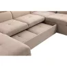 Umwandelbares Ecksofa 6 Plätze Stoff Rechtwinklig PARMA (Beige) mit assoziieren Stapelbare Sofas und umwandelbare Sofas, um Plat