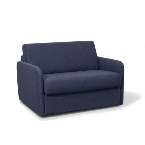 Fauteuil couchage rapide 100x190 en tissu DANOU (Bleu foncé)