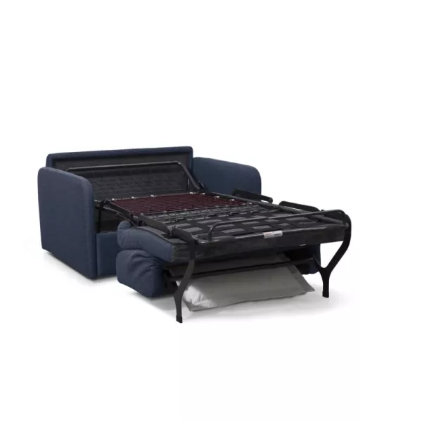 Fauteuil couchage rapide 100x190 en tissu DANOU (Bleu foncé)