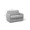 Fauteuil couchage rapide 100x190 en tissu DANOU (Gris clair)