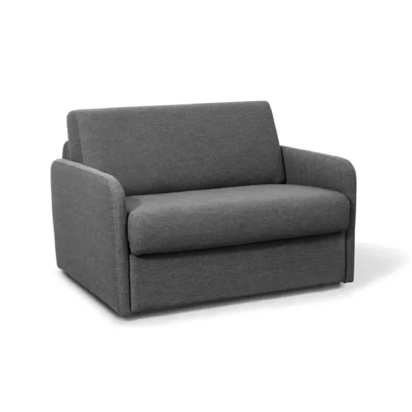 Fauteuil couchage rapide 100x190 en tissu DANOU (Gris foncé)