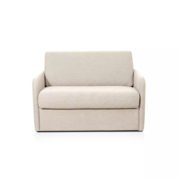 Fauteuil couchage rapide 100x190 en tissu DANOU (Beige)