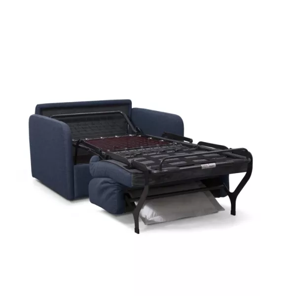 Fauteuil couchage rapide 70x190 en tissu DANOU (Bleu foncé)