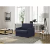 Fauteuil couchage rapide 70x190 en tissu DANOU (Bleu foncé)