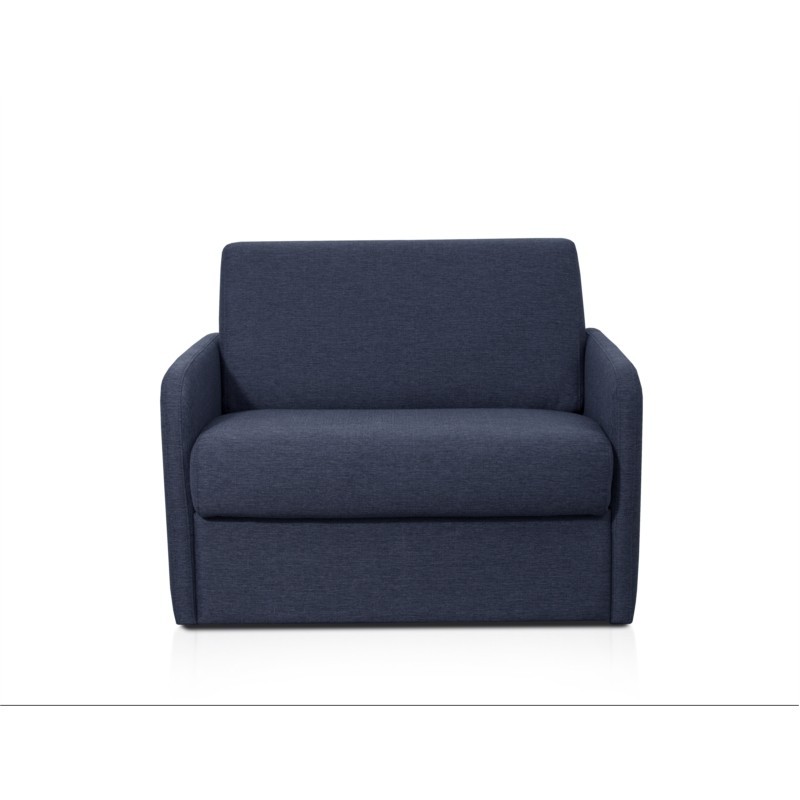 Fauteuil couchage rapide 70x190 en tissu DANOU (Bleu foncé)