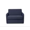 Fauteuil couchage rapide 70x190 en tissu DANOU (Bleu foncé)