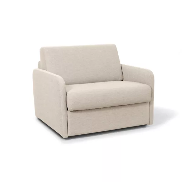 Fauteuil couchage rapide 70x190 en tissu DANOU (Beige)