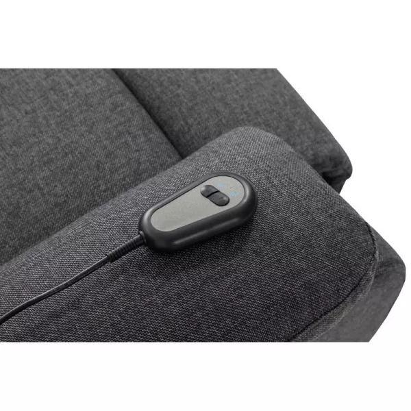 Fauteuil de relaxation électrique avec releveur en tissu RELAX (Gris foncé)