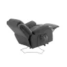 Fauteuil de relaxation électrique avec releveur en tissu RELAX (Gris foncé)