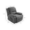 Fauteuil de relaxation électrique avec releveur en tissu RELAX (Gris foncé)