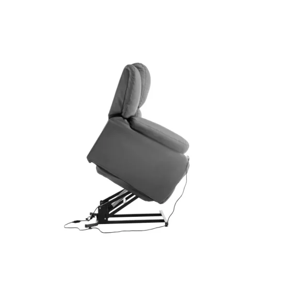 Fauteuil de relaxation électrique avec releveur en simili RELAX (Gris)