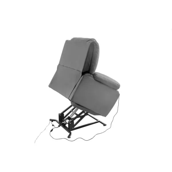 Fauteuil de relaxation électrique avec releveur en simili RELAX (Gris)