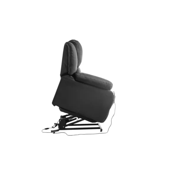 Fauteuil de relaxation électrique avec releveur en simili RELAX (Noir)