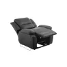 Fauteuil de relaxation électrique avec releveur en simili RELAX (Noir)