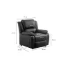 Fauteuil de relaxation électrique avec releveur en simili RELAX (Noir)