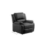 Fauteuil de relaxation électrique avec releveur en simili RELAX (Noir)