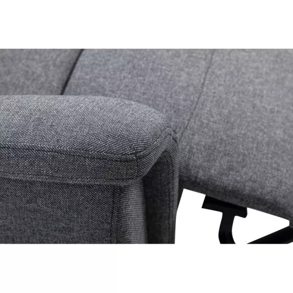 Fauteuil de relaxation électrique en tissu TONIO (Gris foncé)