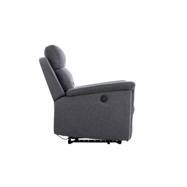 Fauteuil de relaxation électrique en tissu TONIO (Gris foncé)