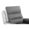 Fauteuil de relaxation électrique en microfibre et simili TONIO (Gris, blanc)