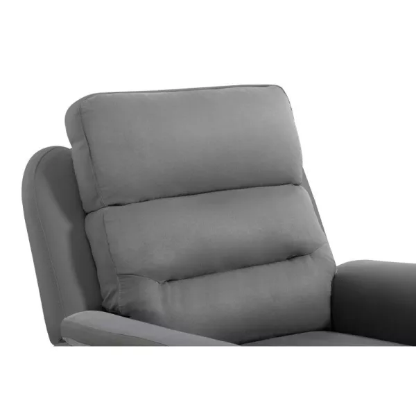 Fauteuil de relaxation électrique en microfibre et simili TONIO (Gris)