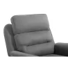 Fauteuil de relaxation électrique en microfibre et simili TONIO (Gris)