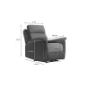 Fauteuil de relaxation électrique en microfibre et simili TONIO (Gris, noir)