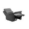 Fauteuil de relaxation électrique en microfibre et simili TONIO (Gris, noir)